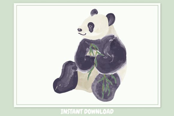 Adorable Panda Watercolor: A Cute Animal Painting for Every Project