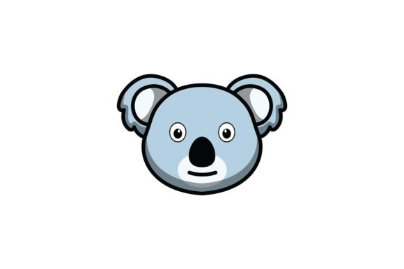 Animal Koala Head Illustration: Your Charming Design Asset