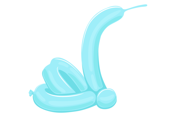 Balloon Toy: The Blue Inflatable Animal Icon for Modern Design