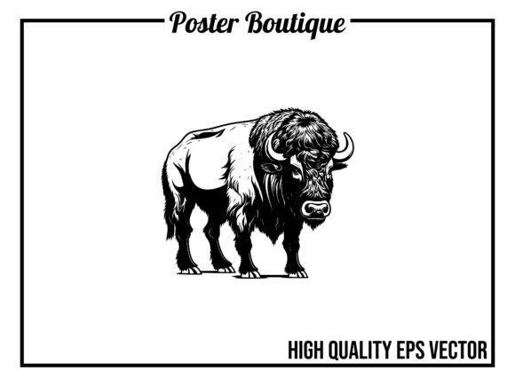 Bison Wild Animal Vector EPS: A Designer's Powerful Asset