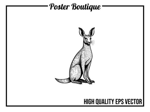 Bring the Outback to Your Desktop: Kangaroo Wild Animal Vector EPS