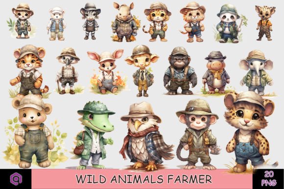 Bringing the Barnyard to Life: The Farmer Wild Animal Clipart Bundle