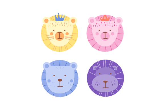 Cute Cartoon Animal Lion Family Design: A Roaringly Good Asset