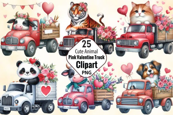 Designing with Heart: Using Pink Valentine Truck Clipart