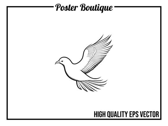 Dove Wild Animal Vector EPS: Elegant Versatility for Modern Designs
