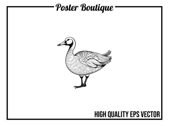 Goose Wild Animal Vector EPS: Nature's Charm for Your Designs