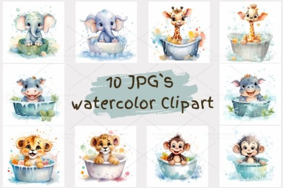 Jungle Animal Clipart, JPG 1S-40: A Creative Toolkit for Every Designer