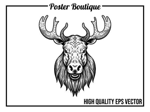 Moose Wild Animal Icon Vector EPS: A Designer's Asset