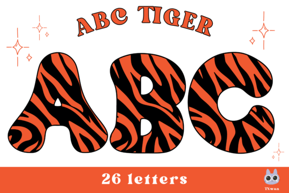 Tiger Skin Alphabet Letter Animal Retro: A Bold Typeface for Impactful Design