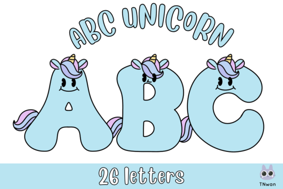 Unicorn Alphabet Nursery Letter Animal: A Design Asset for Magical Projects