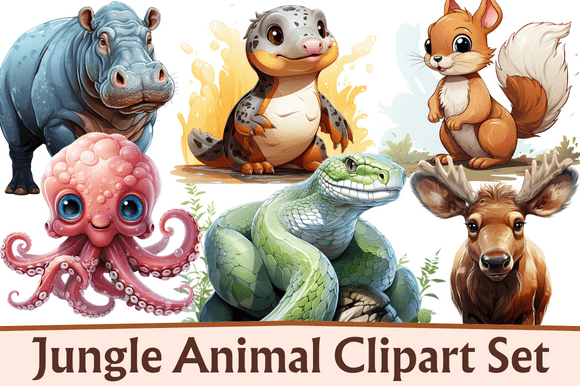 Unleashing Creativity: A Designer's Guide to the Jungle Animal Clipart Set