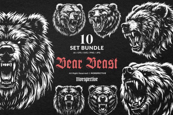 Unleashing the 10 Bundle Dark Art Bear Beast Animal Collection
