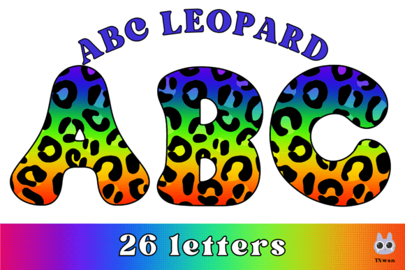 Wild & Vibrant: The Rainbow Leopard Alphabet Letter Animal